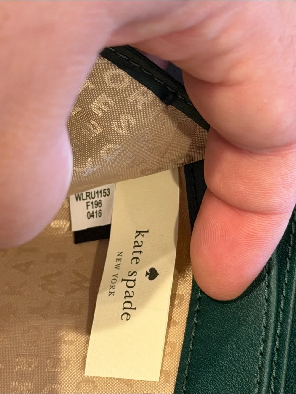 Kate Spade Forest Green Pebbled Leather Satchel & Wallet